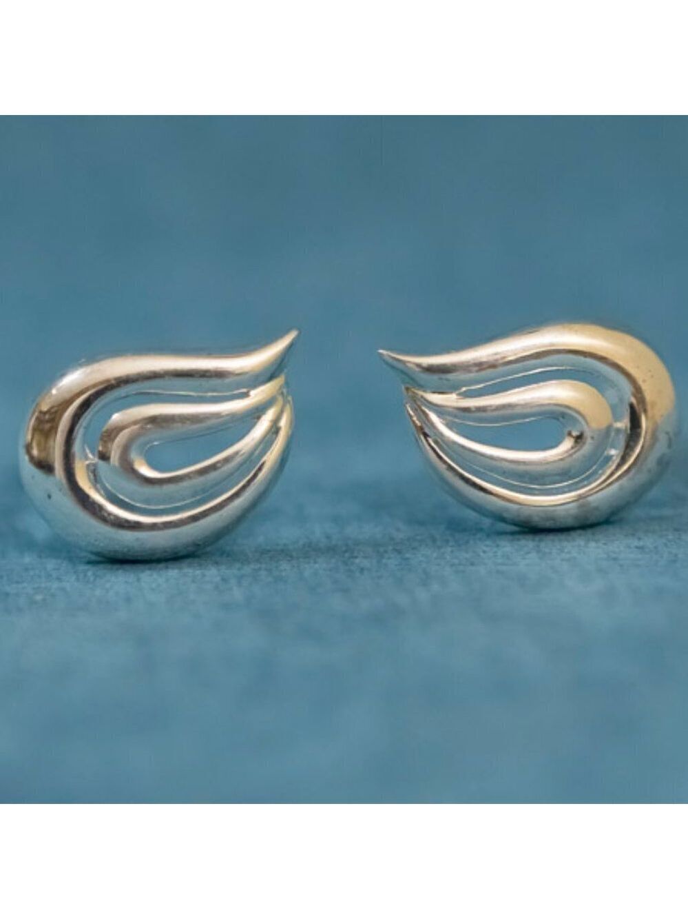 Vintage VENDOME Clip On Earrings Silver Tone
